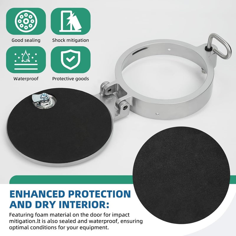 Ustinian Universal Conduit Carrier Kit for Safe Transport and Hold of 6" PVC Pipe, Reliable Protection Locking Mechanism Strong Stability, Silver - Image 5